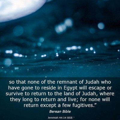 Picture 03 - Jeremiah 44:14 BSB - so that none of the remnant of Judah who have - Bible Verse Picture