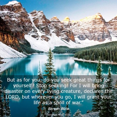 Picture 03 - Jeremiah 45:5 BSB - But as for you, do you seek great things for - Bible Verse Picture