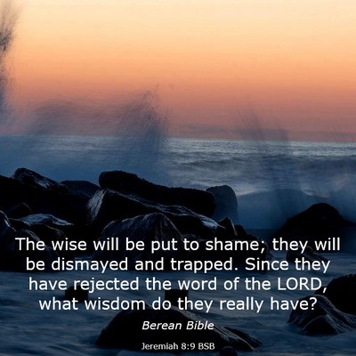 Picture 03 - Jeremiah 8:9 BSB - The wise will be put to shame; they will be - Bible Verse Picture