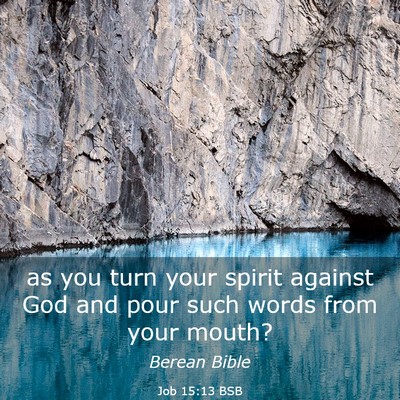 Picture 03 - Job 15:13 BSB - as you turn your spirit against God and pour such - Bible Verse Picture
