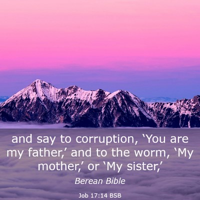 Picture 03 - Job 17:14 BSB - and say to corruption, ‘You are my father,’ - Bible Verse Picture