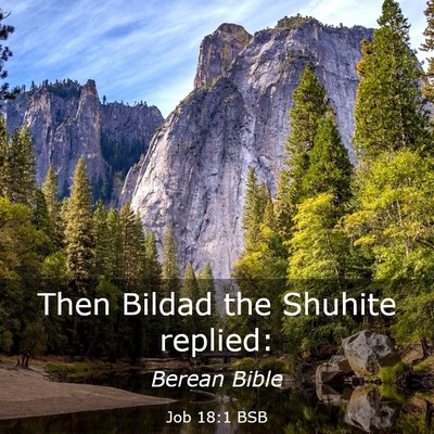 Picture 03 - Job 18:1 BSB - Then Bildad the Shuhite - Bible Verse Picture