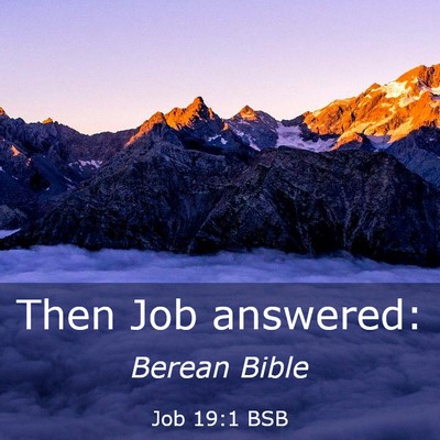 Picture 03 - Job 19:1 BSB - Then Job - Bible Verse Picture