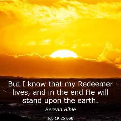 Picture 03 - Job 19:25 BSB - But I know that my Redeemer lives, and in the end - Bible Verse Picture