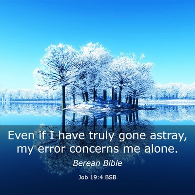 Picture 03 - Job 19:4 BSB - Even if I have truly gone astray, my error - Bible Verse Picture