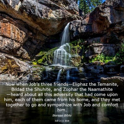 Picture 03 - Job 2:11 BSB - Now when Job’s three friends—Eliphaz the - Bible Verse Picture