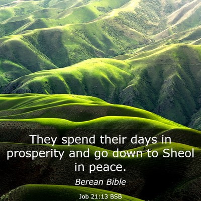 Picture 03 - Job 21:13 BSB - They spend their days in prosperity and go down - Bible Verse Picture