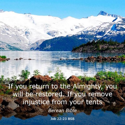 Picture 03 - Job 22:23 BSB - If you return to the Almighty, you will be - Bible Verse Picture