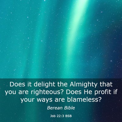 Picture 03 - Job 22:3 BSB - Does it delight the Almighty that you are - Bible Verse Picture