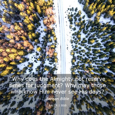 Picture 03 - Job 24:1 BSB - “Why does the Almighty not reserve times for - Bible Verse Picture