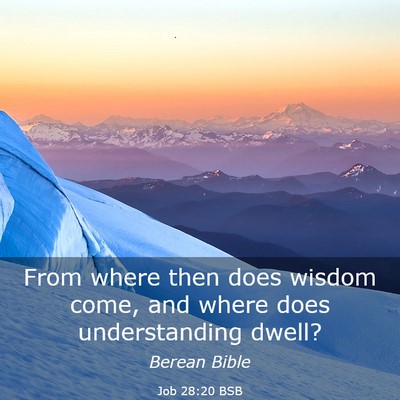 Picture 03 - Job 28:20 BSB - From where then does wisdom come, and where does - Bible Verse Picture