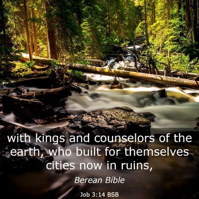 Picture 03 - Job 3:14 BSB - with kings and counselors of the earth, who built - Bible Verse Picture
