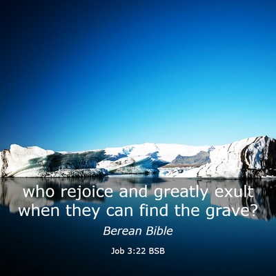 Picture 03 - Job 3:22 BSB - who rejoice and greatly exult when they can find - Bible Verse Picture