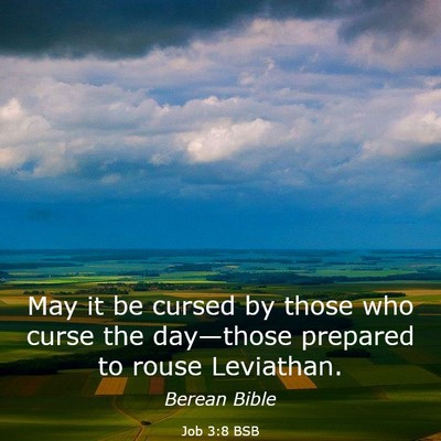 Picture 03 - Job 3:8 BSB - May it be cursed by those who curse the - Bible Verse Picture