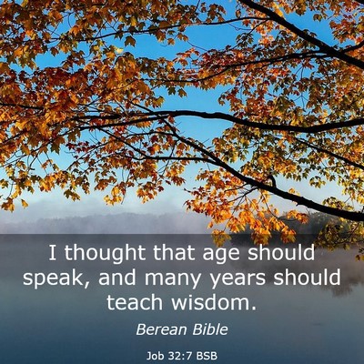 Picture 03 - Job 32:7 BSB - I thought that age should speak, and many years - Bible Verse Picture