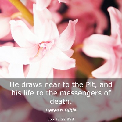 Picture 03 - Job 33:22 BSB - He draws near to the Pit, and his life to the - Bible Verse Picture