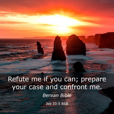 Picture 03 - Job 33:5 BSB - Refute me if you can; prepare your case and - Bible Verse Picture