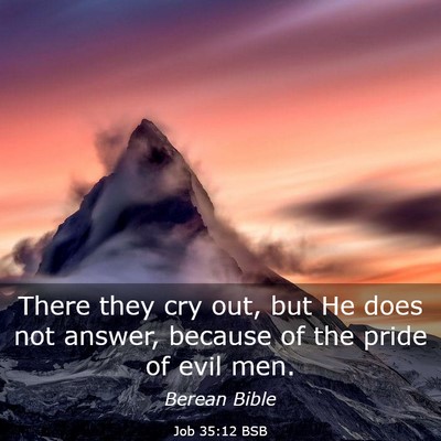 Picture 03 - Job 35:12 BSB - There they cry out, but He does not answer, - Bible Verse Picture