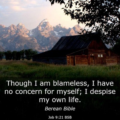 Picture 03 - Job 9:21 BSB - Though I am blameless, I have no concern for - Bible Verse Picture