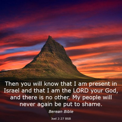 Picture 03 - Joel 2:27 BSB - Then you will know that I am present in Israel - Bible Verse Picture