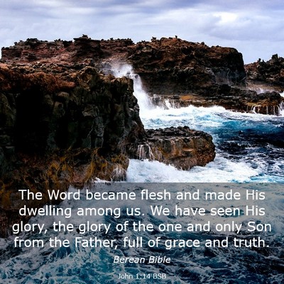 Picture 03 - John 1:14 BSB - The Word became flesh and made His dwelling among - Bible Verse Picture