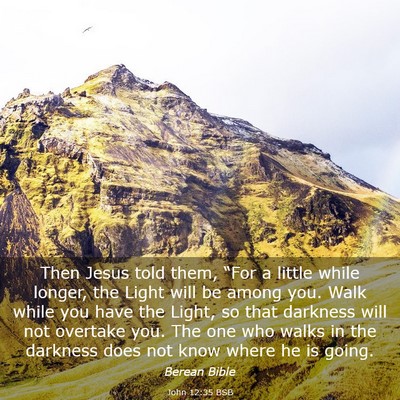 Picture 03 - John 12:35 BSB - Then Jesus told them, “For a little while - Bible Verse Picture