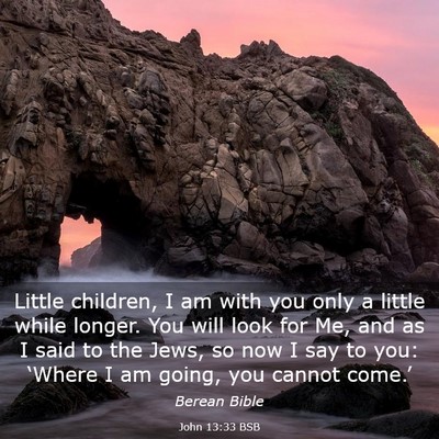 Picture 03 - John 13:33 BSB - Little children, I am with you only a little - Bible Verse Picture