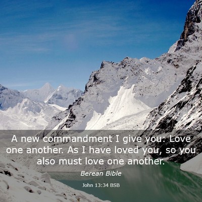 Picture 03 - John 13:34 BSB - A new commandment I give you: Love one another. - Bible Verse Picture