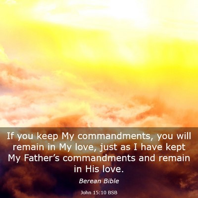 Picture 03 - John 15:10 BSB - If you keep My commandments, you will remain in - Bible Verse Picture