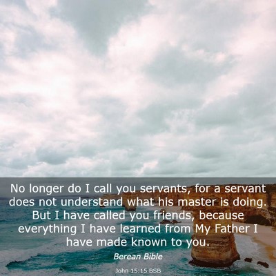 Picture 03 - John 15:15 BSB - No longer do I call you servants, for a servant - Bible Verse Picture