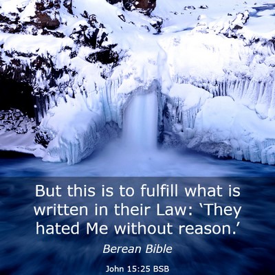 Picture 03 - John 15:25 BSB - But this is to fulfill what is written in their - Bible Verse Picture
