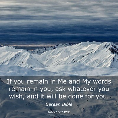 Picture 03 - John 15:7 BSB - If you remain in Me and My words remain in you, - Bible Verse Picture