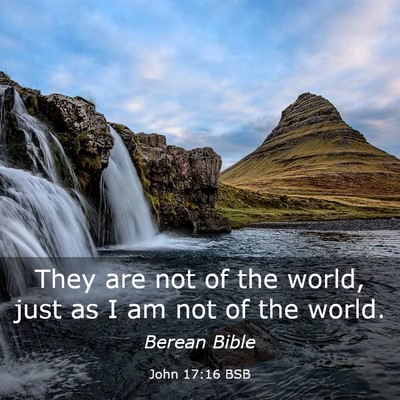 Picture 03 - John 17:16 BSB - They are not of the world, just as I am not of - Bible Verse Picture