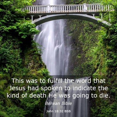 Picture 03 - John 18:32 BSB - This was to fulfill the word that Jesus had - Bible Verse Picture