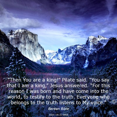 Picture 03 - John 18:37 BSB - “Then You are a king!” Pilate said. “You - Bible Verse Picture