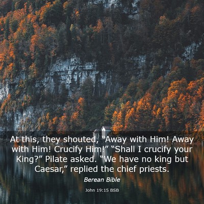 Picture 03 - John 19:15 BSB - At this, they shouted, “Away with Him! Away - Bible Verse Picture
