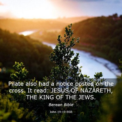 Picture 03 - John 19:19 BSB - Pilate also had a notice posted on the cross. It - Bible Verse Picture