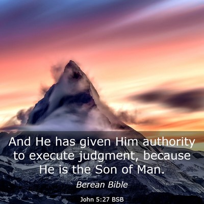 Picture 03 - John 5:27 BSB - And He has given Him authority to execute - Bible Verse Picture