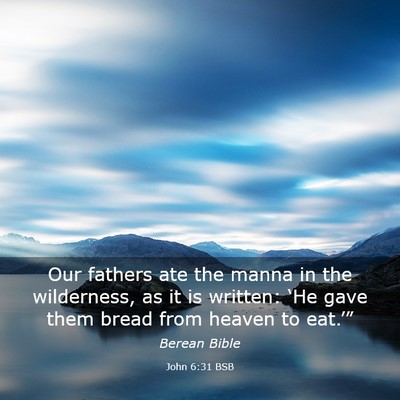 Picture 03 - John 6:31 BSB - Our fathers ate the manna in the wilderness, as - Bible Verse Picture