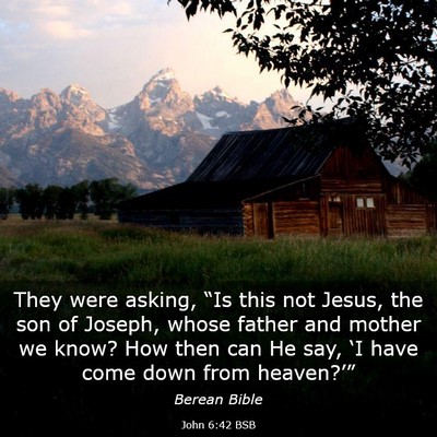 Picture 03 - John 6:42 BSB - They were asking, “Is this not Jesus, the son - Bible Verse Picture