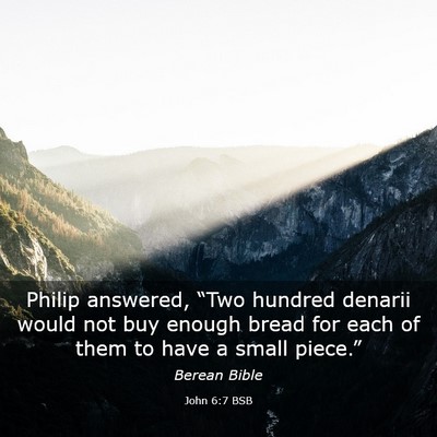 Picture 03 - John 6:7 BSB - Philip answered, “Two hundred denarii would not - Bible Verse Picture