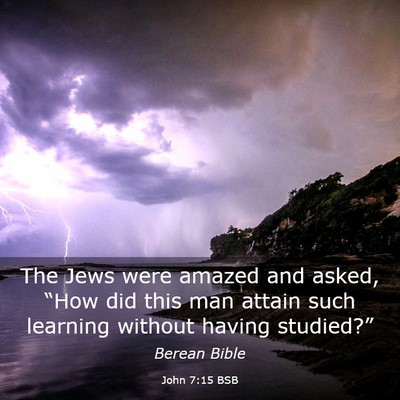 Picture 03 - John 7:15 BSB - The Jews were amazed and asked, “How did this - Bible Verse Picture
