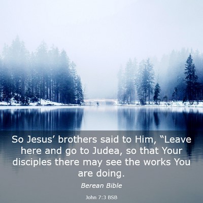 Picture 03 - John 7:3 BSB - So Jesus’ brothers said to Him, “Leave here - Bible Verse Picture