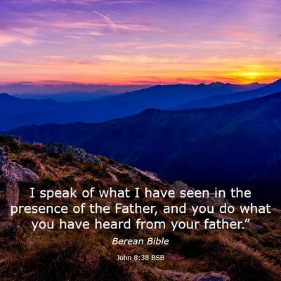 Picture 03 - John 8:38 BSB - I speak of what I have seen in the presence of - Bible Verse Picture