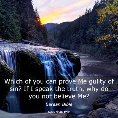 Picture 03 - John 8:46 BSB - Which of you can prove Me guilty of sin? If I - Bible Verse Picture