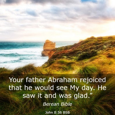 Picture 03 - John 8:56 BSB - Your father Abraham rejoiced that he would see My - Bible Verse Picture
