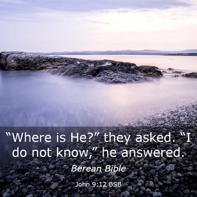 Picture 03 - John 9:12 BSB - “Where is He?” they asked. “I do not - Bible Verse Picture