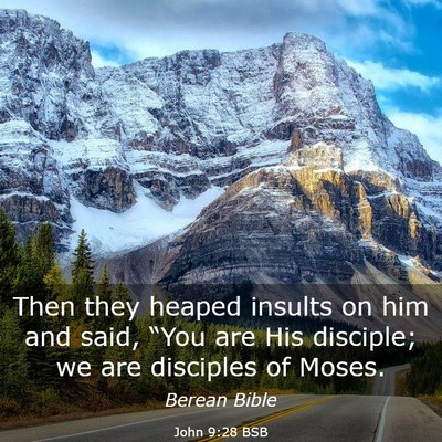 Picture 03 - John 9:28 BSB - Then they heaped insults on him and said, “You - Bible Verse Picture