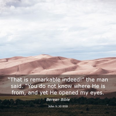 Picture 03 - John 9:30 BSB - “That is remarkable indeed!” the man said. - Bible Verse Picture