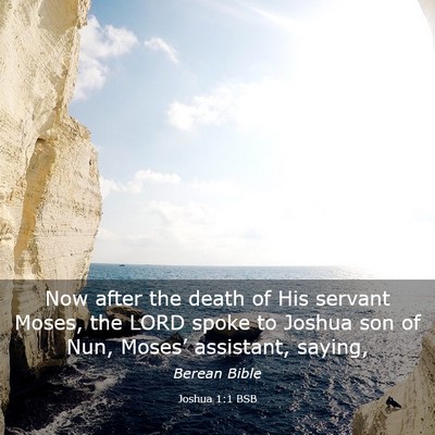 Picture 03 - Joshua 1:1 BSB - Now after the death of His servant Moses, the - Bible Verse Picture